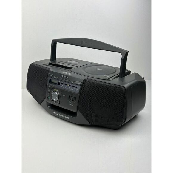 Vtg Sony CFD-V25 FM/AM CD Radio Cassette Corder Portable Stereo Boombox Mega Bas - Picture 1 of 12